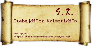 Itebejácz Krisztián névjegykártya